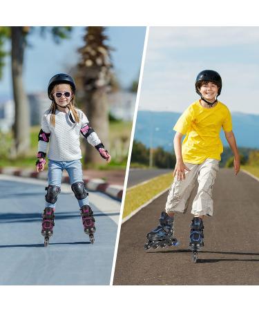 Soldow Adjustable Inline Skates with Light Up Wheels - Black Rollerblades for Kids and Adults - Buy Online on SooperMarket.com