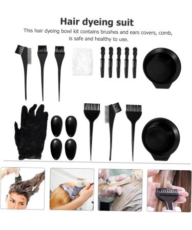 Mikinona 1 Set Hair Coloring Tools Hairdressing Clips Hair Mixing Bowl Hair Tinting Bowl Hair Color Brush Dye Mixing Bowl Professional Styling Tools Hair Coloring Kit Plastic Hair Dye Cloak - Buy Online on SooperMarket.com