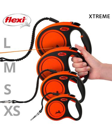 Flexi XT00T3-251-OR Xtreme XS 3m Orange Leash - Durable & Lightweight for Small Dogs | International Shipping - Buy Online on SooperMarket.com