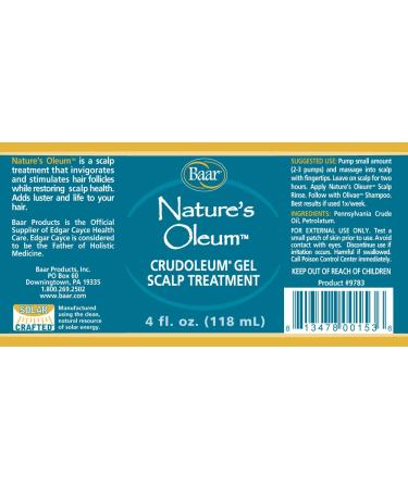 Baar Nature's Oleum Crude Oil Scalp Treatment Gel - Crudeoleum | Best Natural Hair Care for Healthy Scalp - Buy Online on SooperMarket.com