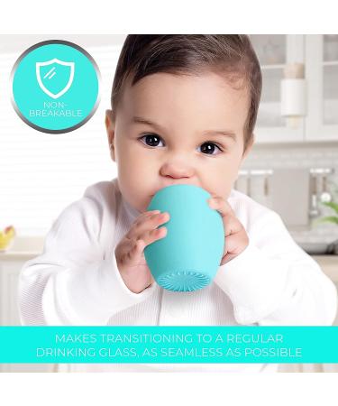 Silicone Baby Sippy Cup for First Stage Training | Feeding Specialist Designed | 3 Months+ | 3 OZ | Blue - Buy Online on SooperMarket.com
