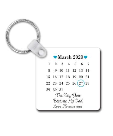 Drifting Ducks Personalised Sentimental Keepsake Day You Became My Dad Date Plastic Keyring Father's Day New Baby Gift