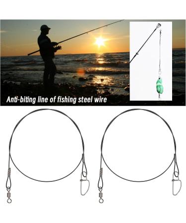 VGOL 30-Piece Stainless Steel Fishing Wire Leaders - 45kg Anti-Bite Bait Rigs for Outdoor Fishing - Buy Online on SooperMarket.com