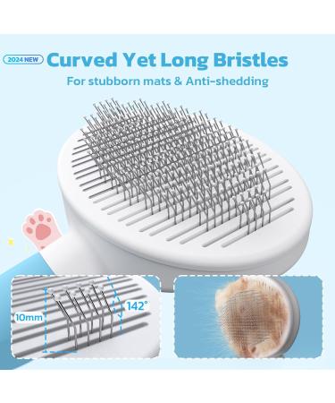 ZIMACATE 2024 Self-Cleaning Cat & Dog Brush - Ergonomic Handle One-Click Cleaning Patented Design for Short & Long-Haired Pets - Ideal for Cats Dogs & Rabbits (Blue) - Buy Online on SooperMarket.com