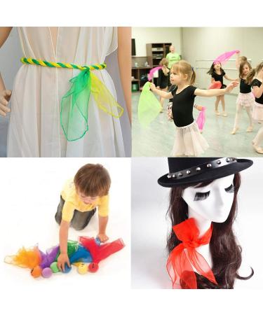 Linkbro Scarves 12 Pack - Premium Juggling & Sensory Tools 60x60cm Dancing Scarves for Kids & Adults - Buy Online on SooperMarket.com
