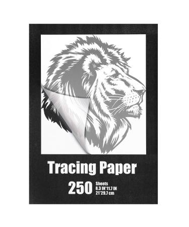 250 Sheets A4 Tracing Paper for Drawing Light Up Tracing Paper Pad Translucent Paper Sketching Tracing Paper for Kids Pencil Marker Ink DIY Crafts Painting Works