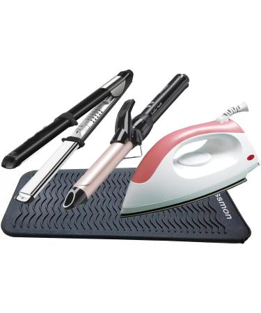 Buy Heat-Resistant Silicone Mat Bag | Perfect for Curly Bars & Hot Hair Tools | Black 28.5cm x 14cm - Buy Online on SooperMarket.com