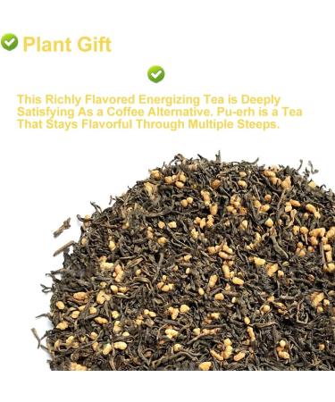 Plant Gift Brown Rice Pu'er Tea Oganic Fruit Herbal Tea All Natural Flavors Loose Leaf Pu'er Tea Brown Rice Non GMO Vegan Tea Bags Into Iced Tea & Hot Tea 70G/2.5oz - Buy Online on SooperMarket.com