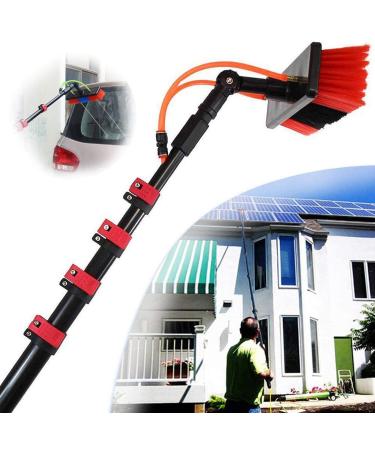 4-12M Water Fed Pole Kit Photovoltaic Panel Cleaning Equipment Carbon Alloy Material Water Fed Telescopic Brush for Window Cleaning Trucks Cleaning System & Washing Tool 55cm Brush Head 5M/17FT