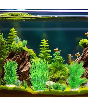 Buy Ctpeng 57-Piece Artificial Fish Tank Plants Decor Set | 2-30cm | Perfect for Aquarium Decoration - Buy Online on SooperMarket.com