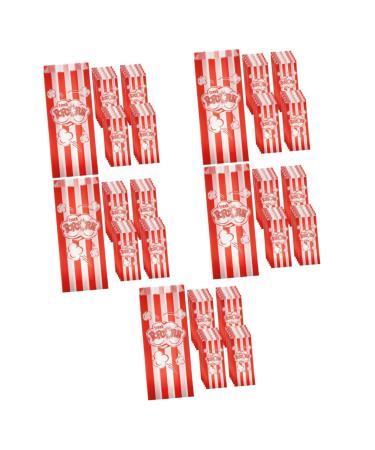 HOMSFOU 250 Pcs Popcorn Packaging Bag Snack Container Cookie Container Chip Container Popcorn Machine Supplies Popcorn Bags Individual Servings Candy Containers Snack Bag Carton Paper Food