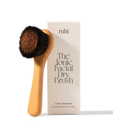 Rui Monastery Brush Face Copper and Natural Bristles for Dry Brushing Massage Made in DE Ionic Dry Brush Face Regional FSC Certified Beech Wood