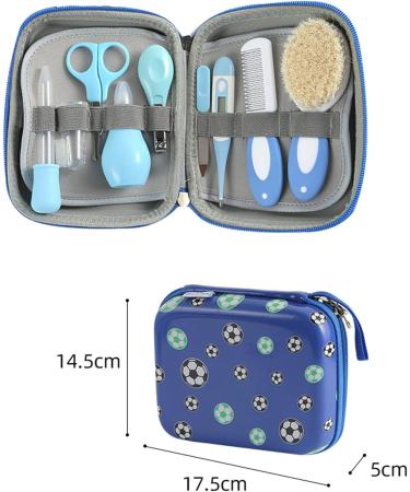 RoseFlower Baby Healthcare and Grooming Kit - 9 in 1 Newborn Essentials Nursery Care Set for Infant Toddlers - Nail Clipper, Nose Cleaner, Toothbrush, Nasal Aspirator - Boys Girls Kids - Buy Online on SooperMarket.com