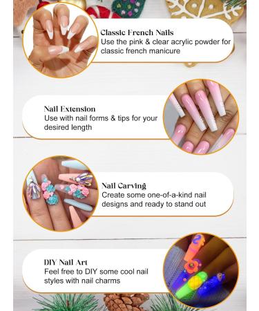 EBANKU 12 Colors Acrylic Powder Set for Professional Nail Extension - Long-Lasting, No Lamp Needed - Perfect for Christmas Party - Buy Online on SooperMarket.com