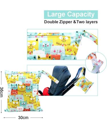 Wet Bag HOTLIKE 3 PCS Nappy Bag for Cloth Diapers - Waterproof Reusable Travel Bag with Handle and Zipper Pockets - Yellow - Buy Online on SooperMarket.com