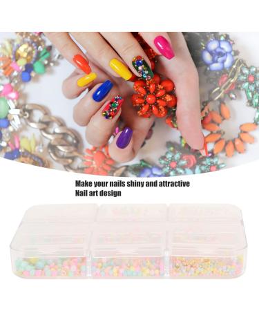 5 Boxes Nail Art Beads Glittery Nail Rhinestones Set with Different Shapes and Sizes Portable Plastic Manicure Art Beads with Transparent Storage Box Nail Art Decoration for Nail Salon - Buy Online on SooperMarket.com