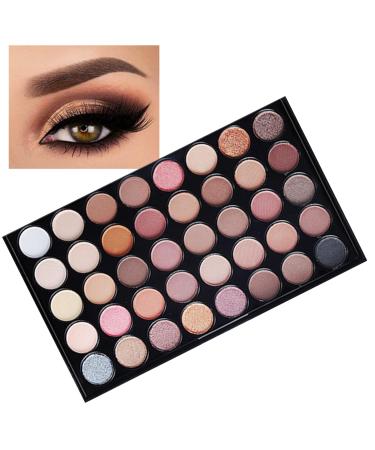 Rosvola Eye Makeup Palette - 40 Vibrant Colors Long-Lasting Matte & Glitter Eyeshadow for Daily Use - International Shipping - Buy Online on SooperMarket.com