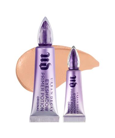 Urban Decay Eyeshadow Primer Potion Set - Nude Eye Primer for Crease-Free Eyeshadow & Makeup Looks - Lasts All Day - Great for Oily Lids - 0.33 Fl. Oz + 0.16 Fl. Oz