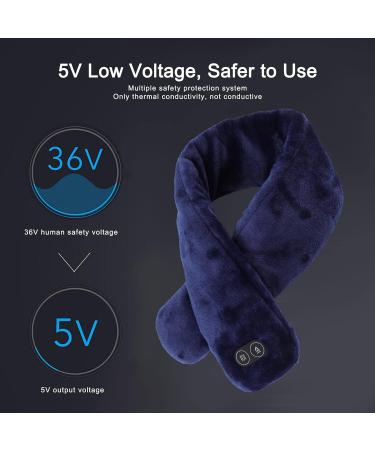 Dioche USB Heating Scarf - Soft & Warm Pain Relief Neck Wrap with Vibration Massage for Adults & Seniors - Buy Online on SooperMarket.com