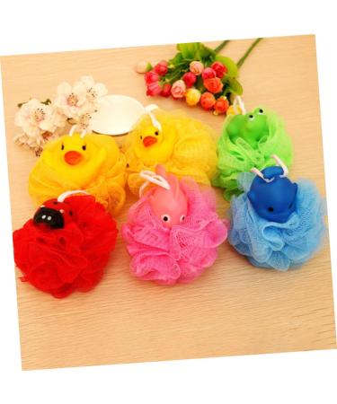 Angoily 6 Pcs Cartoon Bath Mesh Sponge Loofahs - Dead Skin Clean Pouf & Back Massager | International Shipping - Buy Online on SooperMarket.com