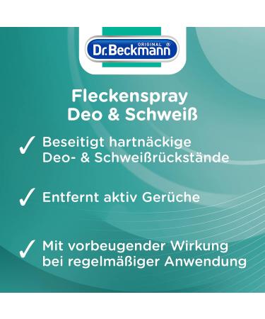 Dr. Beckmann Stain Spray Deodorant & Sweat | 250 ml Special Stain Remover for Deodorant & Sweat Stains | Shop Internationally - Buy Online on SooperMarket.com