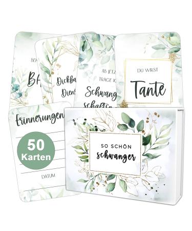 Marveligths 50 milestone cards pregnancy gift to baby party expectant mother photo cards pregnant milestone cards memory cards milestone cards pregnancy