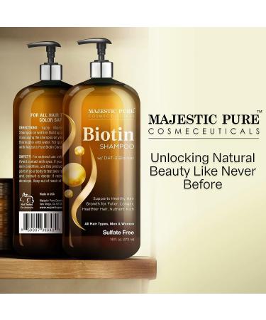 Majestic Pure Biotin Shampoo for Hair Growth - DHT-3 Blocker - Sulfate Free - 16 fl oz - Buy Online on SooperMarket.com