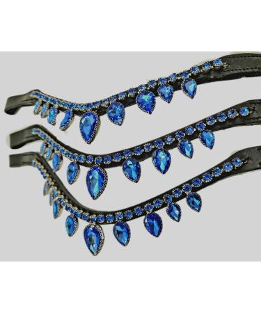 Shop Tysons Breeches Drop Herring Straw Drass Drops - Rosa & Blue Leather Headband for Minishetty Shetty VB WB & Full Shetty - International Shipping Available - Buy Online on SooperMarket.com