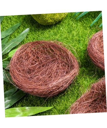 Unomor 12th Simulated Bird Nest - Decorative Easter Egg Nest for Outdoor & Tree Decoration | Mini Hemp Silk Birds 12x12cm Coffee - Buy Online on SooperMarket.com