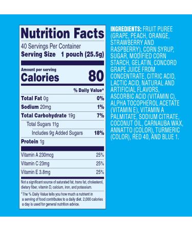 Welch's Fruit Snacks Mixed Fruit 0.9 oz Individual Single Serve Bags (Pack of 40) | Gluten-Free Bulk Pack of Mixed Fruit Snacks - 40 Count - Buy Online on SooperMarket.com
