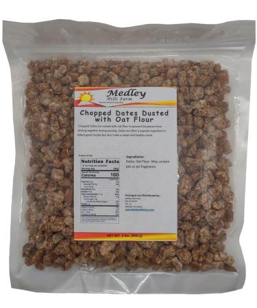 Medley Hills Farm Chopped Dates Dusted with Oat Flour | No Added Sugar | Resealable Bag | 2 lbs