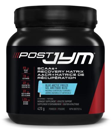 Post JYM Active Matrix Post-Workout with BCAA's Glutamine Creatine HCL Beta-Alanine and More JYM Supplement Science Blue Arctic Freeze 20 Servings Blue Raspberry