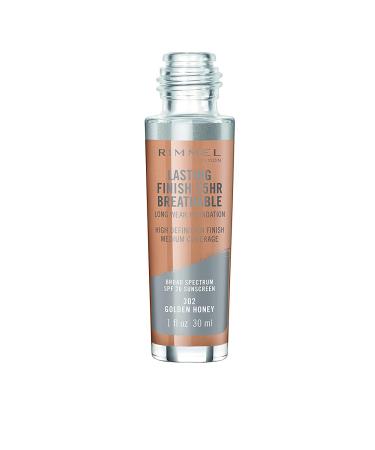 Rimmel London Lasting Finish 25HR Foundation 302 Golden Honey - Breathable Long Wear 1 fl oz - Buy Online on SooperMarket.com