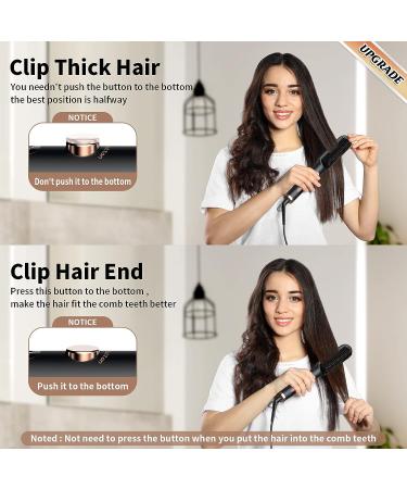 LASSROKA Negative Ion Hair Straightener Brush for Women - 9 Temp Settings, Fast Heating & Anti Frizz - Styling Comb for Smooth Hair - Buy Online on SooperMarket.com