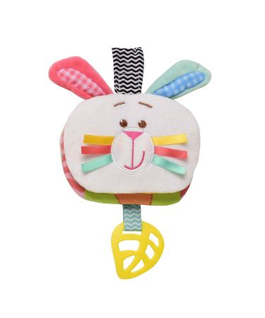 Magic Years Soft  Crinkle Activity Book with Teether and Strap- Bunny White Bunny