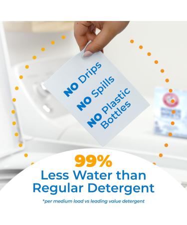 Arm & Hammer Power Sheets Laundry Detergent - Fragrance Free 50ct | Eco-Friendly Efficient Cleaning for 50 Loads - Shop Internationally - Buy Online on SooperMarket.com