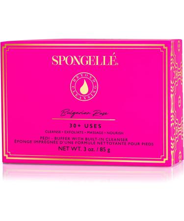 Spongell Pedi-Buffer - Bulgarian Rose - Cleanse, Exfoliate, Polish Feet - Buy Online on SooperMarket.com