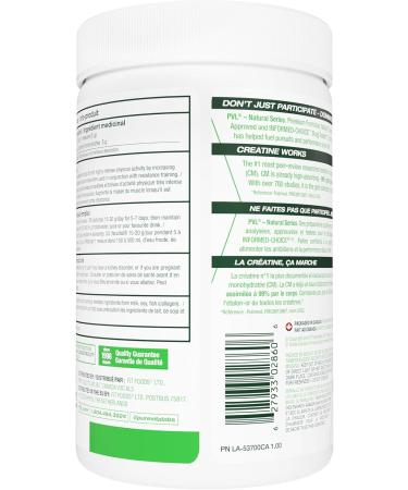 PVL 100% Pure Creatine - Creatine Monohydrate Micronized Powder - Creatine Powder Supplement for enhanced high-intensity performance - 300 g - Unflavoured 60 Servings (Pack of 1) - Buy Online on SooperMarket.com