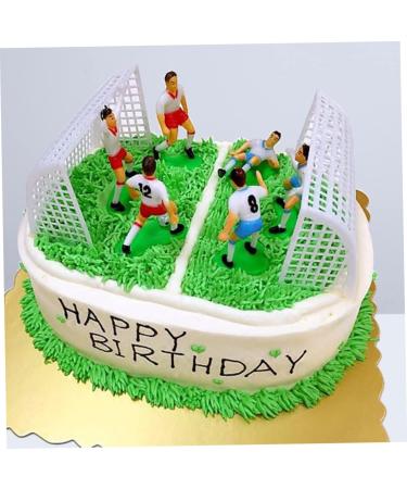 VILLFUL 8pcs Football Appetizer Picks Soccer Birthday Party Supplies Dessert Toppers Figurine Food Flags Soccer Party Decorations Pastel Party Decorations Sports Decor First Cake Cocktail - Buy Online on SooperMarket.com