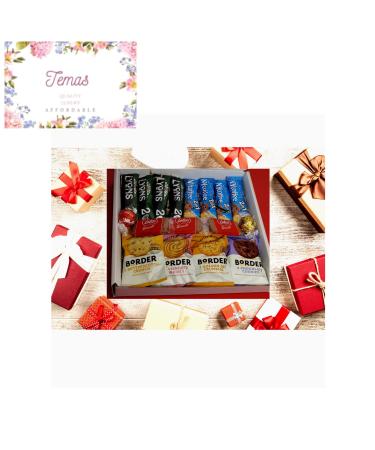 2 in 1 Instant Coffee Gift Box | Coffee Lovers Gifts Set Hamper - Gift for Coffee Lover - 8 Instant Coffee Sachets Border Lotus Biscuits | Lindt Chocolate for All Occasion