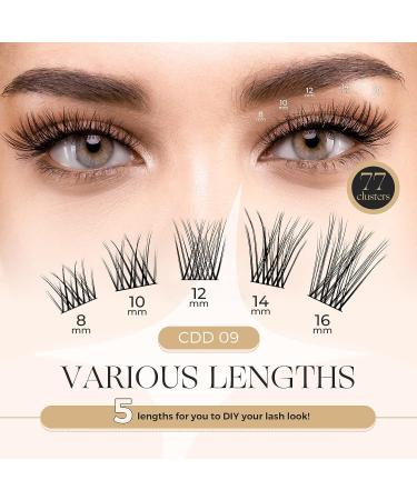 LASHVIEW Cluster Lashes 8-16mm DIY Eyelash Extensions for Self-application at Home - CDD09 3D Rapid Soft Lightweight Individual Lashes - Buy Online on SooperMarket.com