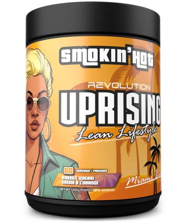 Revolution Nutrition Uprising Smokin' Hot CLA Carnitine Tartrate Caffeine Vitamin B6 B12 300g 60 Servings Orange Cream Orange Cream 300g
