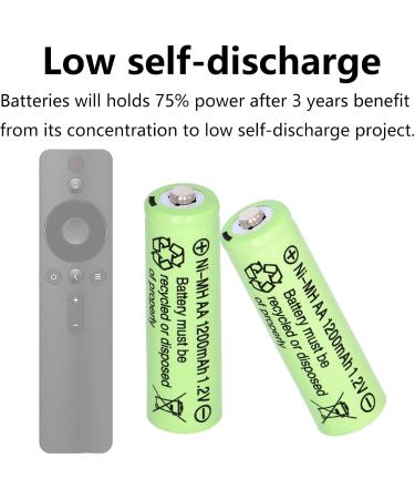 Ni-MH Rechargeable AA Batteries 1.2V 1200mAh - High Capacity for Solar Lights Mouse & Keyboard (Pack of 12 - Buy Online on SooperMarket.com