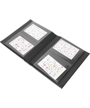 Nail Sticker Display Book Nail Stickers Storage Albums Nail Sticker Album Cardboard Kraft Paper for Nail Salons Family Photo Storage(Black) - Buy Online on SooperMarket.com