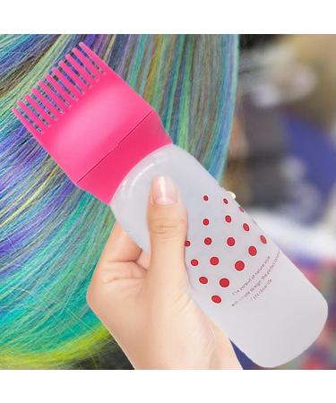 Shenrongtong Scalp Applicator Comb | Bottle Applicator Brush Hair Oiling Applicator Bottle Hair Dye Brush Bottle Lightweight Oil Bottle Applicator Brush for Hair Dyeing Scalp Red - Buy Online on SooperMarket.com