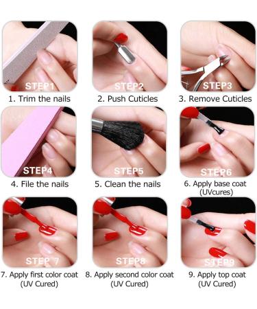 Senvenski Colour Changing Gel Nail Polish Gift Set - Red Black White Grey Brown Gold Glitter - Mood Chameleon UV LED Thermal Art Manicure Varnish (WB018) - Buy Online on SooperMarket.com