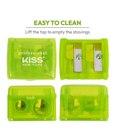 Kiss New York Professional Duo Pencil Sharpener - Convenient Essential Tool for Eye and Lip Liner - Easy to Clean and Compact - Buy Online on SooperMarket.com