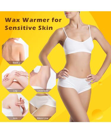 2022 Upgraded Honey Roller Waxing Kit for Sensitive Skin - Roll On Wax Heater with 2 Cartridge Refills and 100 Wax Strips - Buy Online on SooperMarket.com
