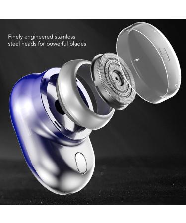 Buy Mini Electric Beard Clipper | Digital Display Stainless Steel Compact & Waterproof Trimmer for Men - Gradient Blue - Buy Online on SooperMarket.com
