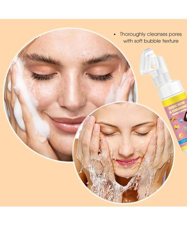 Kojic Acid & Turmeric Face Wash Foaming Cleanser Turmeric Facial Cleanser Gentle Foaming Face Wash for Oily Skin Acne Prone Skin Turmeric Mousse Cleanser for Dark Spots Removes Excess Oil - Buy Online on SooperMarket.com